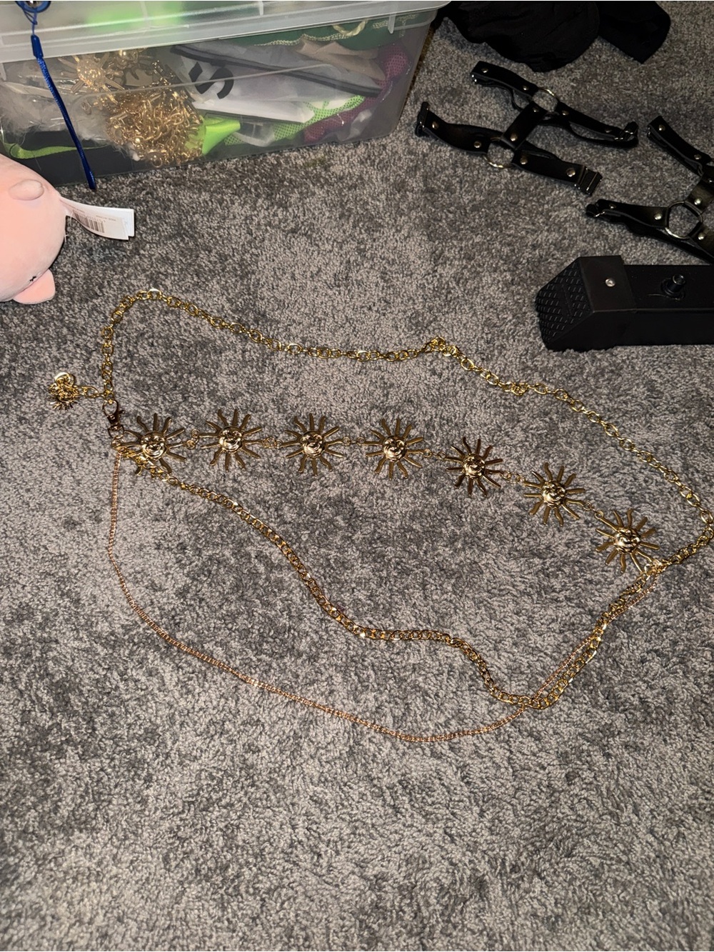 Gold Sunburst Statement Waist belt
